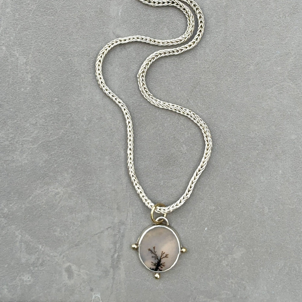 Ancient Weave Chain with Rooted Talisman